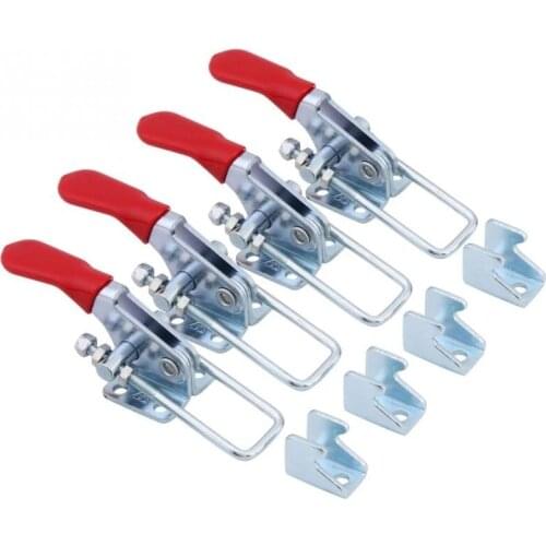 4PCS Toggle Clamps Load Bearing 360lbs Clamp Latch Type Toggle Clamp GH-40323 Quick Release And Lock Tackle Hand Tool