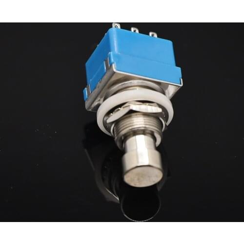 9-pin 3PDT Guitar Effects Pedal Box Stomp Foot Metal Switch True Bypass Hot Selling blue