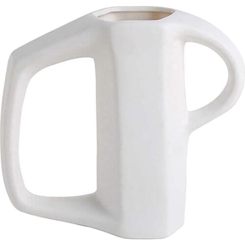 White Ceramic Vase Modern Home Decoration Porcelain Vase Flower Vase Frosted Statue Decoration