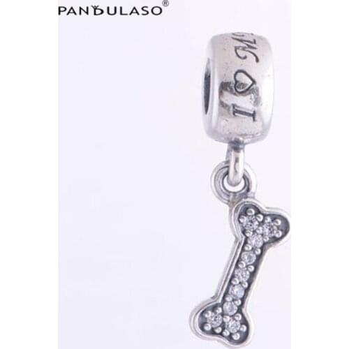I Love My Pet Dangle Bone Beads For Jewelry Making Woman DIY Charms Fits Original Bracelets 925 Sterling Silver Jewelry Bead