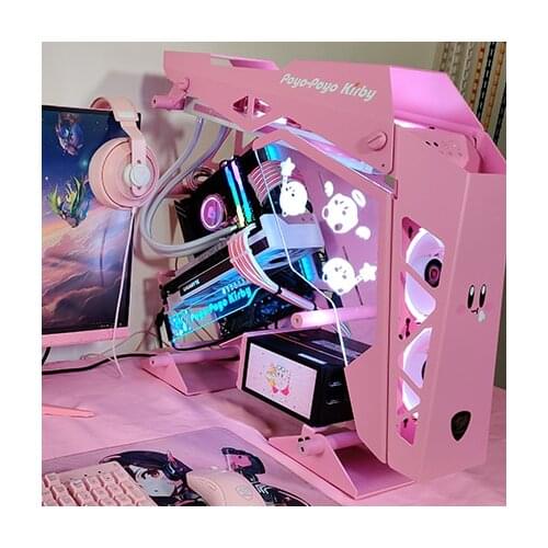 Pink Rabbit DIY Theme Custom Chassis Host Special Shape Personalized Game Style Glass PC Case Cabinet Gamer Case