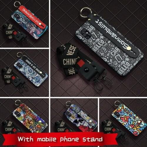 Wrist Strap Wristband Phone Case For ZTE Blade V2020 Smart Silicone Cute Dirt-resistant cover