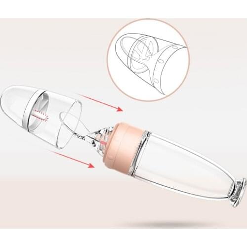 Wonderlife Silicone Babys Feeding Spoon Silicone Food Supplement Childrens Rice Paste Bottle