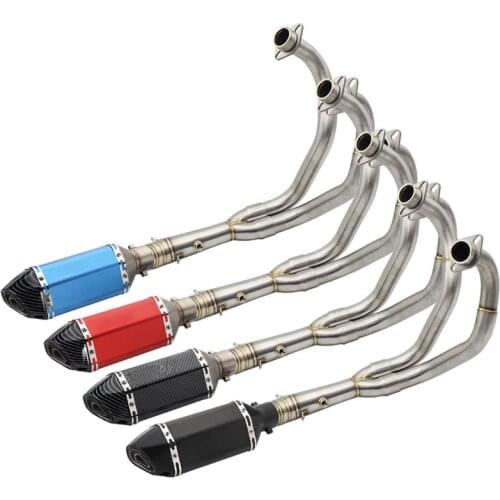 For Yamaha MT07 MT-07 FZ07 FZ-07 Tracer XSR700 Motorcycle Exhaust Full System Slip On with Muffler Pipe Middle Tube Headers