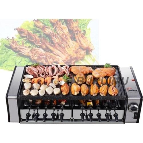 Electric Barbecue Machine Automatic Rotating Skewers Machine Smokeless Barbecue Maker