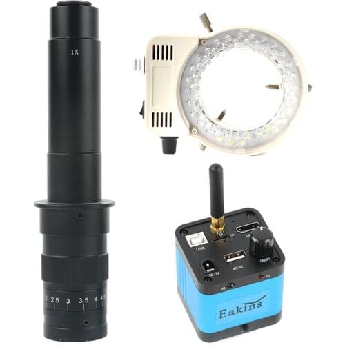 HDMI USB 1080P 36MP WIFI 100X 180X 300X C-mount Lens Industrial Video Microscope Camera TF Video Recorder IR Remote Controller