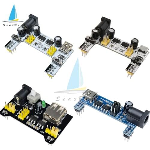 MB102 Breadboard Power Supply Module /MB102 White Breadboard Dedicated Power Module 2-way 3.3V 5V MB-102 Solderless Bread Board