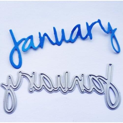 Metal January paper die cutting dies for Scrapbooking/DIY Easter wedding Halloween Easter card