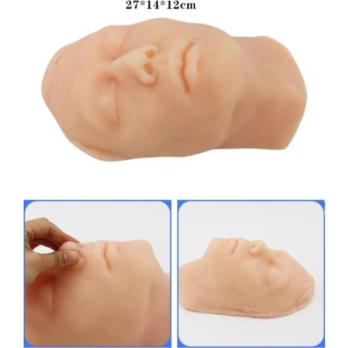 Micro-shaping human head model Silicone simulation facial injection suture skin pad kit dummy