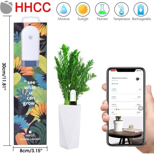 Newest HHCC Flower Monitor Max Version Big Pot Garden Care Plant Grass Soil Water Fertility Smart Sensor Flower Care For XiaoMi