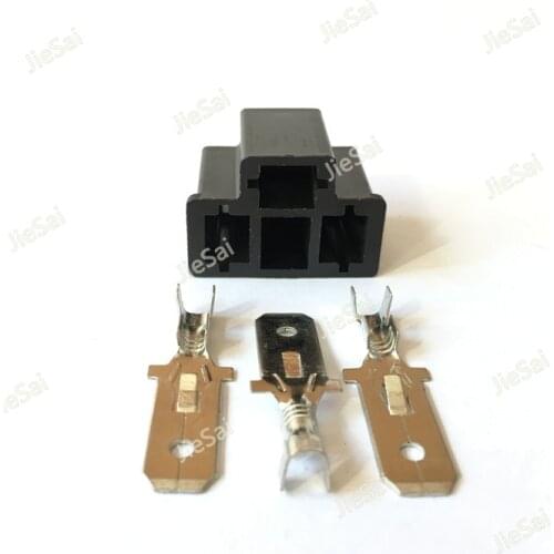 PA66 Motorcycle H4 3 Pin Unsealed Cable Wire Connector Electrical Connector Automotive Plug Lamp Holder Socket