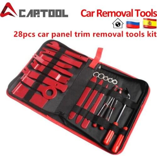 Portable 28pcs 4pcs 7pcs Car Trims Removal Tools for Door Window Radio Disassembly Removal Tool Kits Car Basic Accessories 7pcs