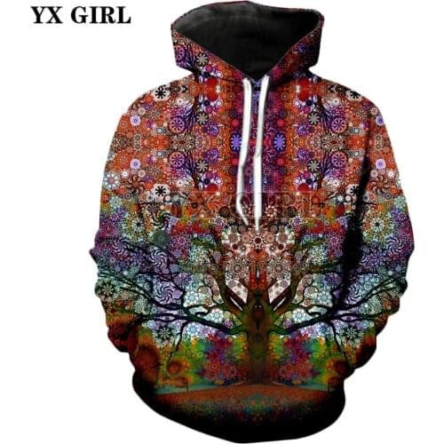 Drop shipping 2018 autumn New Fashion Men Hoodie Trip Tree 3D Print Sweatshirt Mens womens casual hoodies WZ-19