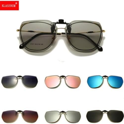 Polarized Clip On Sunglasses Men Women Flip Up Sunglasses Photochromic Driving Glasses Mirrored Night Vision Fishing Goggle 2021