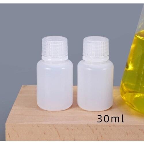 Empty 30ML Round Plastic Bottle Thicken Small Mouth Plastic Bottles Food Grade Refillable Storage Containers 10PCS