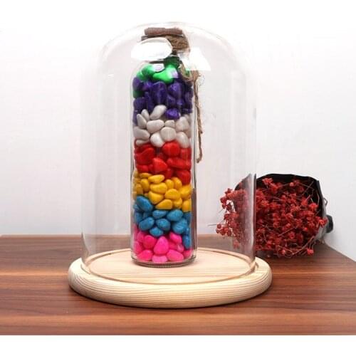 18*22cm Different Base Glass Dome Home Decoration Diameter=18cm Height=22cm Glass Cover Friend Favor Gift Wedding Decoration