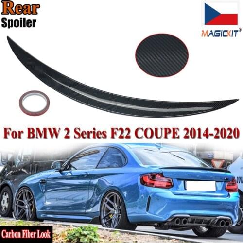 MagicKit Rear Trunk Spoiler Wing For 14-20 BMW F22 M Performance Style Carbon Fiber Look