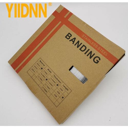 YIIDNN Type 201 Stainless Steel Lite Gauge Band, 3/8 inch Wide x0.016" Thick x 100' Foot roll,10mm*0.4mm*30m