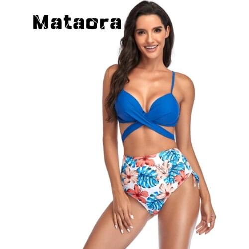 Sexy Halter Bandage Swimsuit New Plus Size Swimwear Women High Cut Solid Bikini Set Push Up Monokini Two Piece Brazilian Biquini