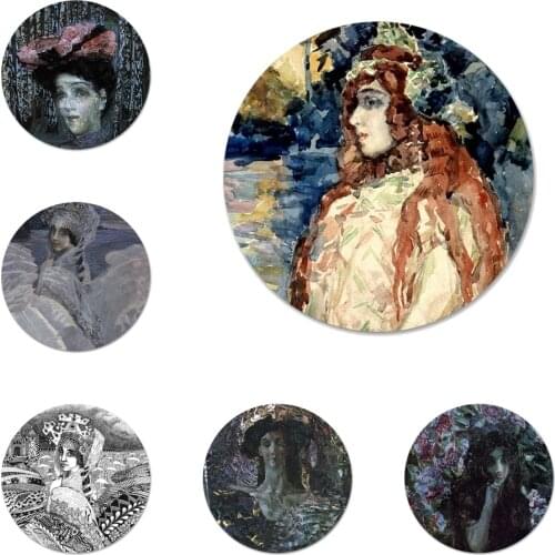 Mikhail Vrubel Princess Swan Icons Pins Badge Decoration Brooches Metal Badges For Backpack Decoration 58mm