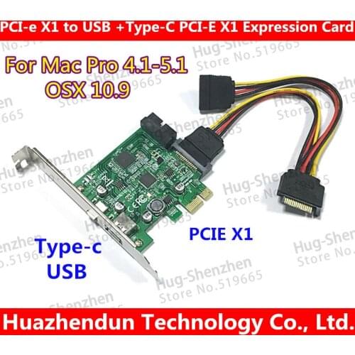 1PCS--High Quality PCI-e X1 USB3.0 to USB +Type-C PCI-E X1 Expression Card