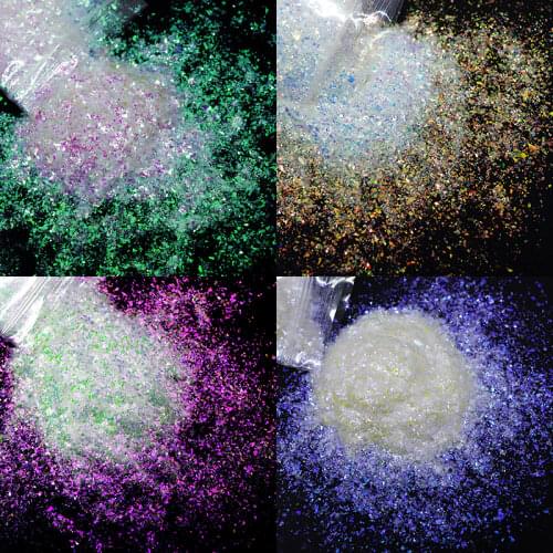 20g Irregular Iridescent Glitter Flakes For Resin Mold Filler Filling Shiny Mermaids Sequins Nail Art Decorations Jewelry Making