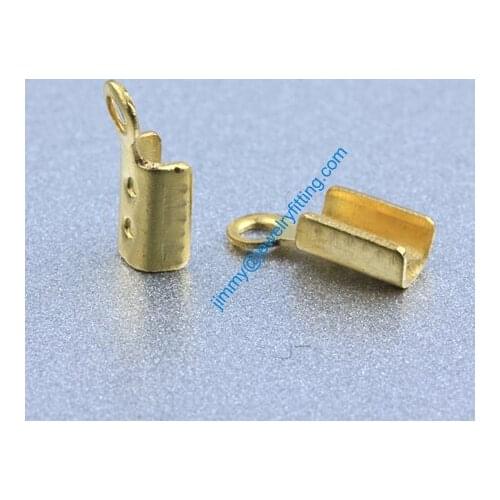 2013 jewelry findings Base metal foldover crimps for cord cord clasps