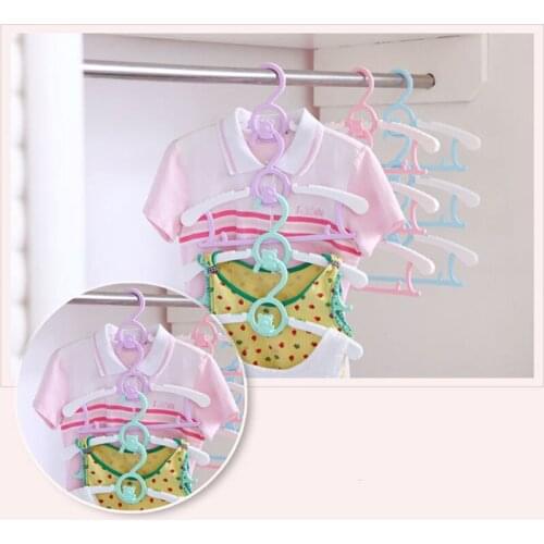 4/10PCS Durable Baby Clothes Hangers Telescopic Clothes Cute Cartoon Childrens Hangers