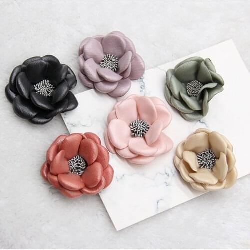 5pcs Flowers Korea Diy Clothing Accessories Fabric High-end Flowers Beach Shoes Flower Hairpin Jewelry