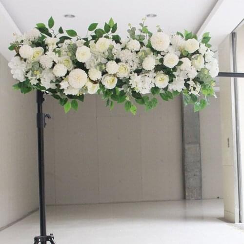 50cm Road Cited Artificial Flowers Row For Wedding Supply Rose Peony Wall Backdrop Arrangement Arch Fake Flowers Decoration DIY