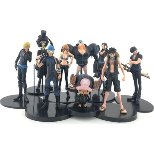 9pcs/set Anime One Piece Monkey D Luffy Tony Tony Chopper Brook Sanji Nami Zoro Robin Usopp Action Figure PVC Model Toys Doll