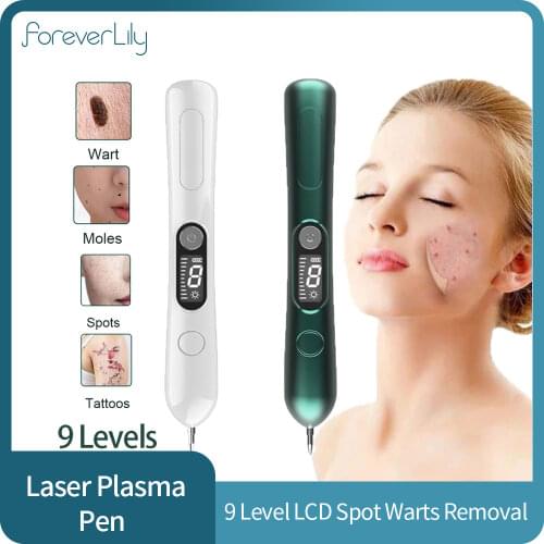 9Gears LCD Laser Plasma Pen LED Lighting Mole Tattoo Removal Machine Face Care Skin Tag Spots Remover Facial Freckle Remove
