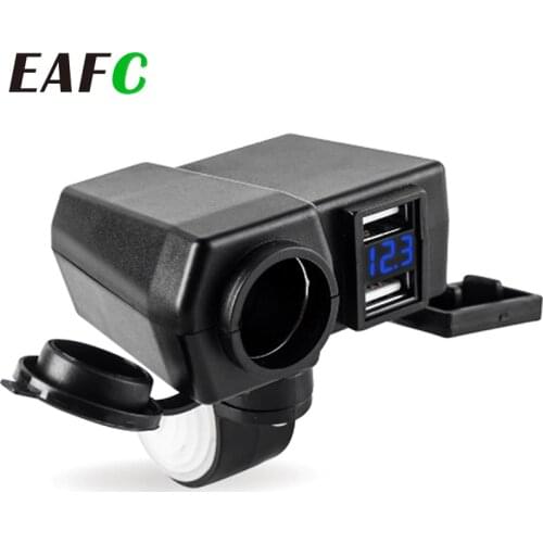 EAFC Motorcycle Accessories Cigarette Lighter Socket Power 5V 4.2A Dual USB Charger 12V-24V for Motorcycle for Harley Davidson