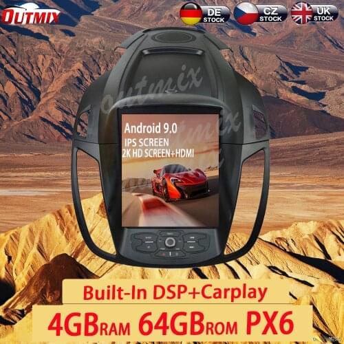 Android 9.0 4+64G PX6 Vertical Tesla IPS Screen For Ford KUGA 2013-2017 DSP Car DVD GPS Multimedia Player Radio Audio Navigation