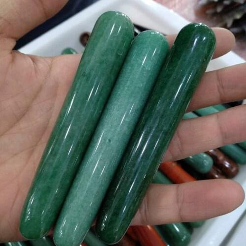 Aventurine Wand Natural Crystal Stone 4" Massage Reflexology Crystal Healing 1pcs