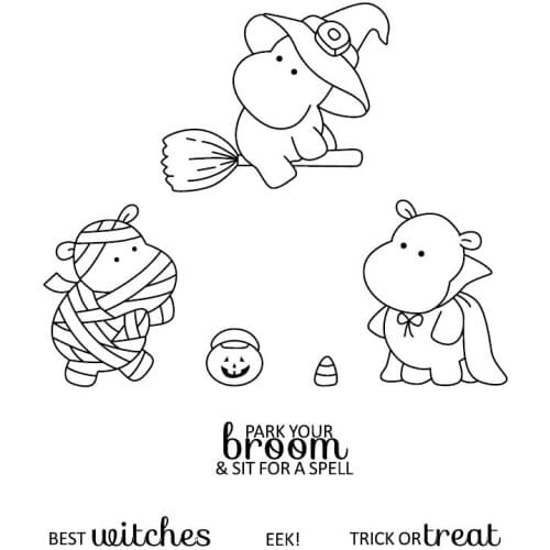 Hippo Clear Stamp Or stamp for DIY Scrapbooking/Card Making/Kids Fun Decoration Supplies A032