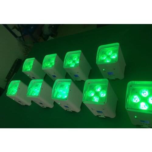 Free shipping 4x18w 6in1 led par light Rgbwa+uv battery power wireless dmx