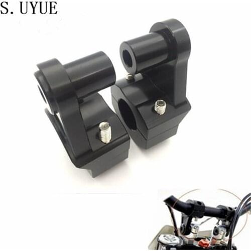 Free Shipping Black Universal Anodized 2 Inch Handle bar Clamp Handlebar Riser Adjustable For 22mm or 28mm Bars Clamp