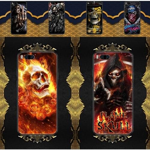 Grim Reaper Skull horror Cool Phone case For Xiaomi Mi Max Note 3 A2 A3 8 9 9T 10 Lite Pro Ultra black silicone cell cover