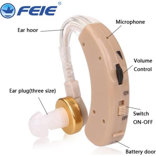 Cheap Hearing Aid Best Sound Amplifier Micro Aparelho Auditivo BTE S-520 Deaf-aid Free Shipping Christmas Gift