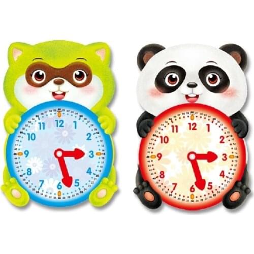 Baby Clock Teach Children To Learn Recognize A Child Time Timepiece Hour Minute Second Hand Band Aids Toys Educational Cartoon