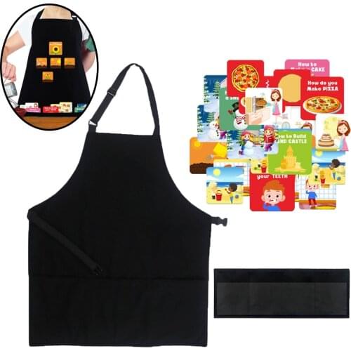 DIY Pictures Book Teaching Apron for Children Kindergarten Preschool Home School