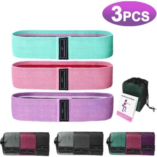 Resistance Bands Fitness Booty Bands 3-Piece Set Fitness Rubber Expander Elastic Band for Home Workout Exercise Equipment