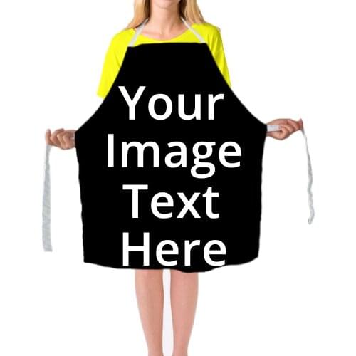 Personalized Chef Aprons Sleeveless Restaurant Kitchen Bib Aprons Printing Your Own Picture Logo 29x34 Inch