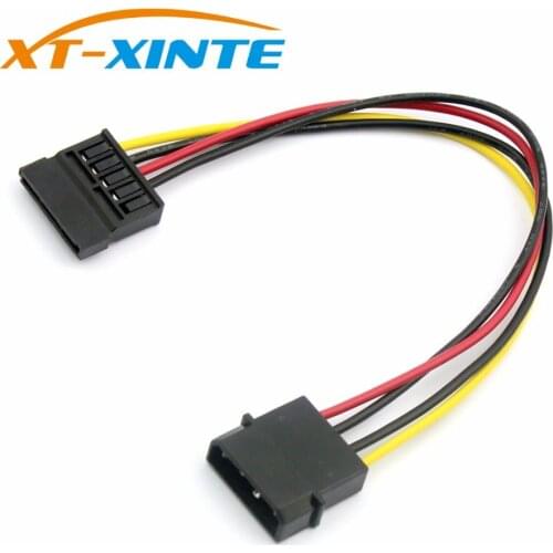 4Pin IDE to SATA Power Supply Cable 4Pin to 15Pin SATA Hard Drive Power Adapter Cable Wire 20cm for Mining Litcoin BTC