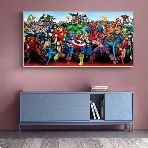 Captain America Marvel Superhero Poster Prints Canvas Painting Wall Art Pictures for Living Room Cuadros Nordic Home Decor
