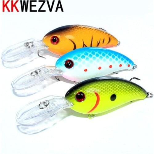 KKWEZVA 3PCS 14.5g 10cm Crankbait Wobblers Hard Fishing Tackle Swim bait Crank Bait Bass Fishing Lures fat B-C001