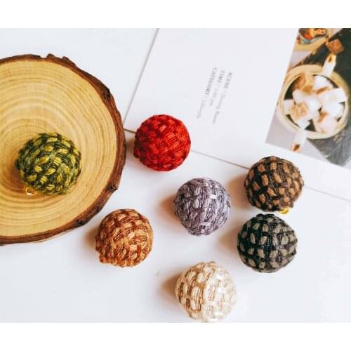 Round Ball Stuff Goods Eardrop Pendant Charms Earrings Accessories Jewelry Components Finding Diy Material 10pcs