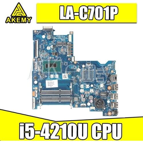 LA-C701P AHL50 ABL52 For HP 15-AC 839543-601 839543-001 839543-501 Laptop Motherboard with SR1EF i5-4210U DDR3L