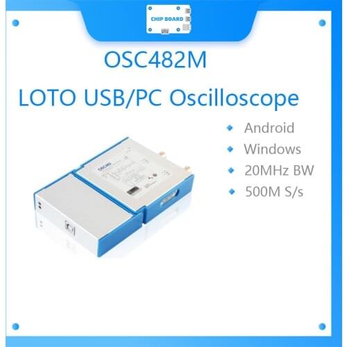 LOTO USB/PC Oscilloscope OSC482M(Android+Windows),50MS/s Sampling Rate,20MHz Bandwidth,for automobile,student,engineer